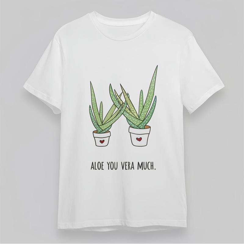 Aloe Vera Pot - Men'S Round Neck T Shirt Aloe