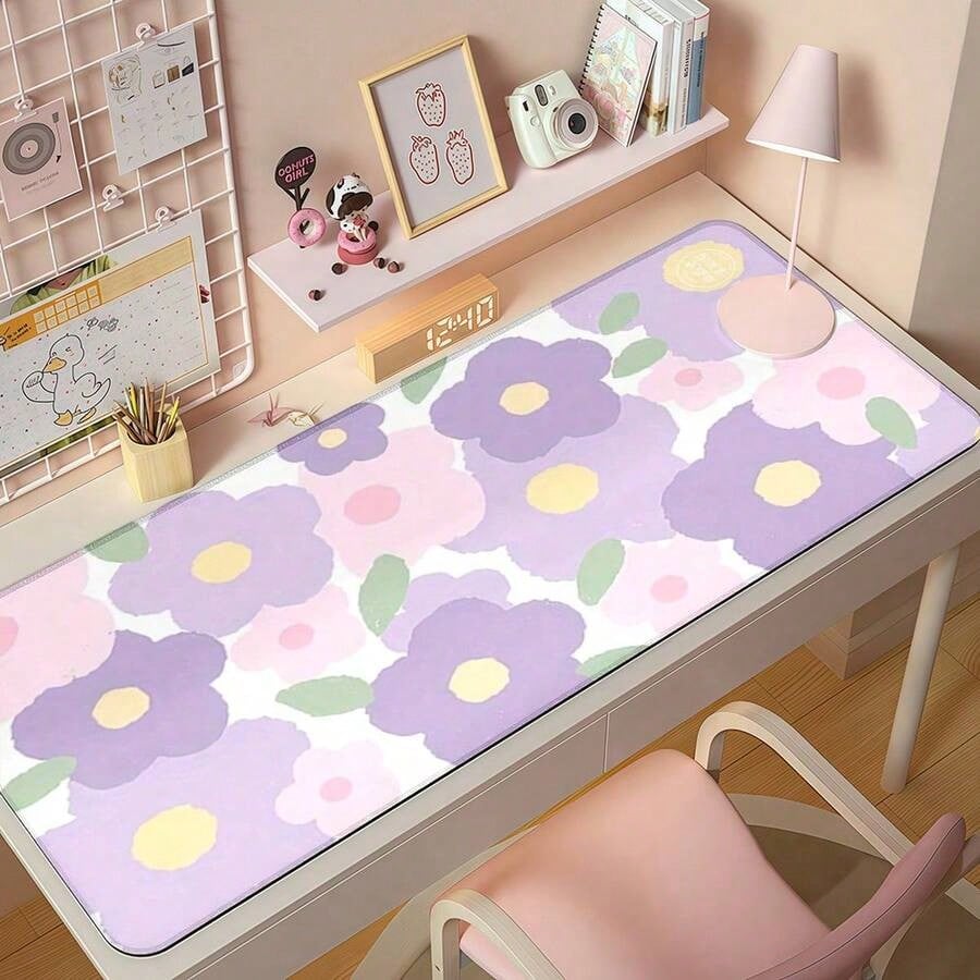 Tradescantia Purple - Purple Flower Mouse Pad - Large