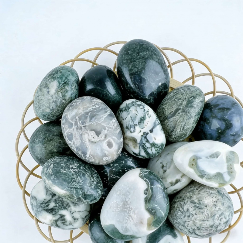 Natural Moss Agate Crushed Sto – Echeveria Succulent Bewertung und Preis