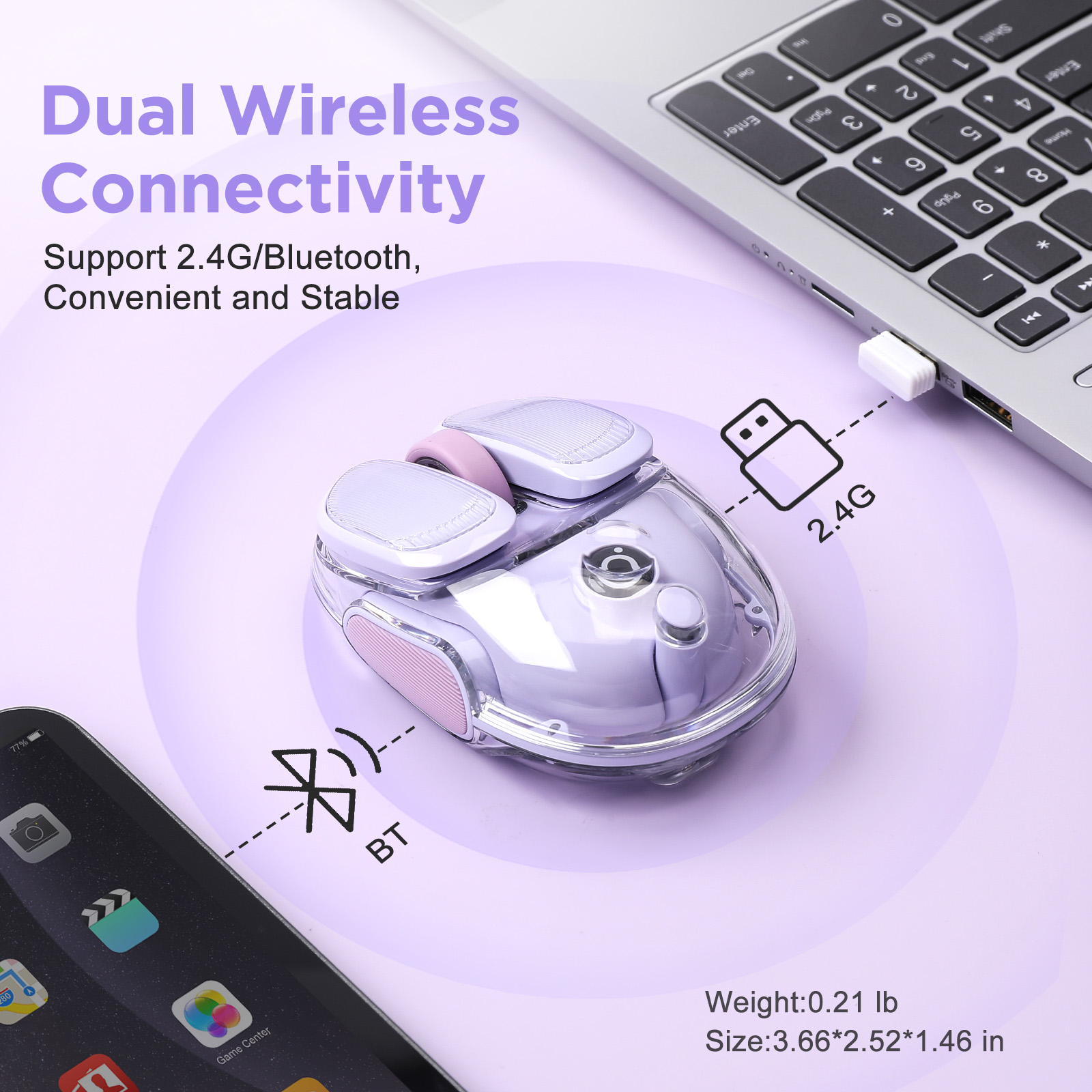 EWEADN Q9 Purple Wireless RGB  – Tradescantia Purple Bewertung und Preis